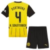 Conjunto (Camiseta+Pantalón Corto) Borussia Dortmund N. Schlotterbeck 4 Primera Equipación 2024-25 - Niño